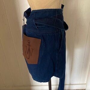 JW ANDERSON US sz 10 UK 14 Blue Denim Skirt Logo